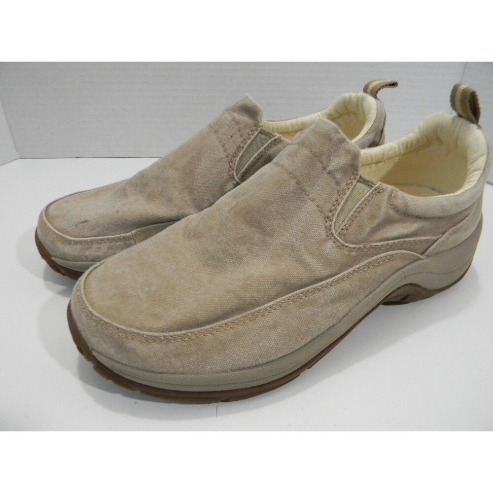 LL Bean Sunwashed Canvas in Buff Womens 8.5 WIDE Slip Ons - Picture 7 of 7